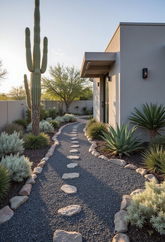 water wise desert gravel garden