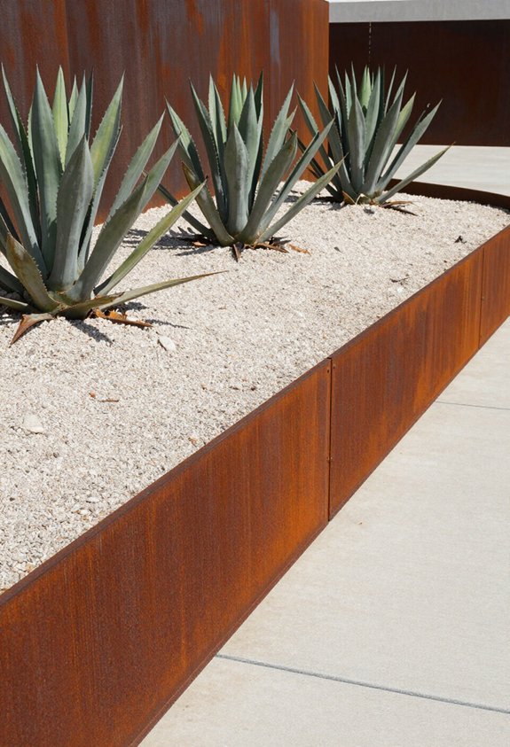 weathered industrial landscape edging