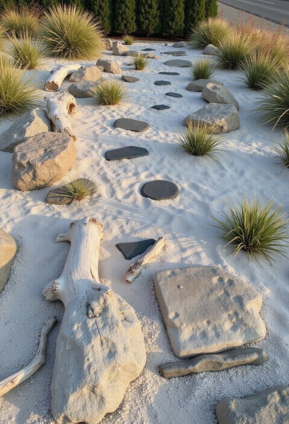 weathered rocky coastal garden design