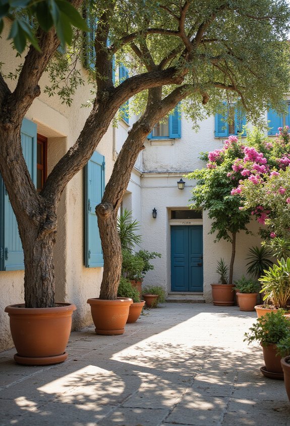 weathered salt tolerant mediterranean olive tree