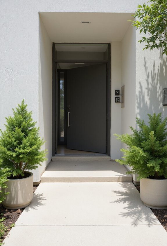 welcoming container plant focal points