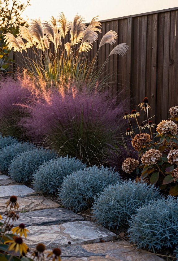 year round ornamental grass structure