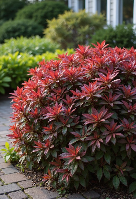 year round vibrant red foliage