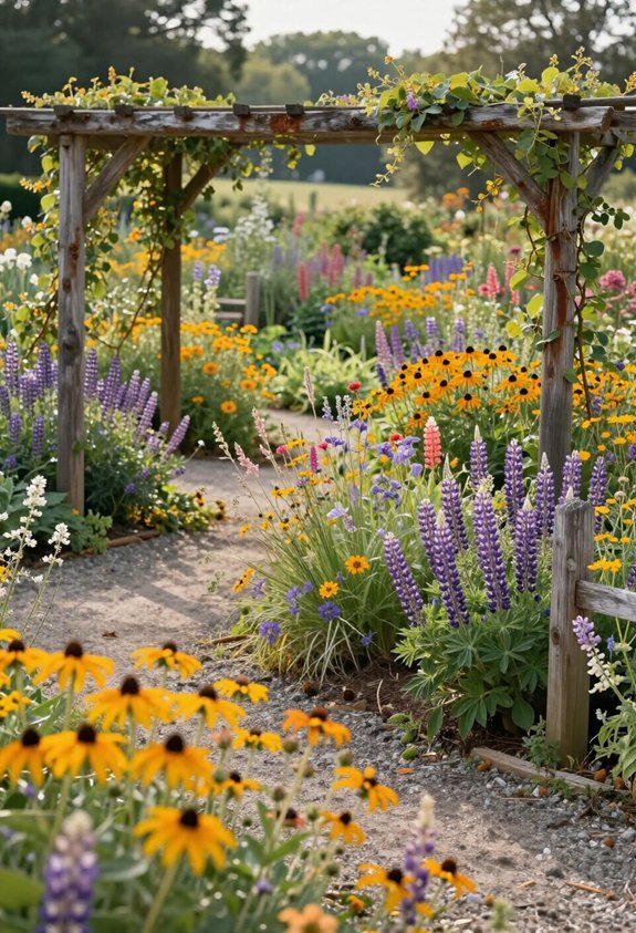 year round wildflower garden blooms