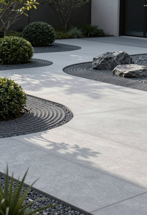 zen inspired gravel garden design