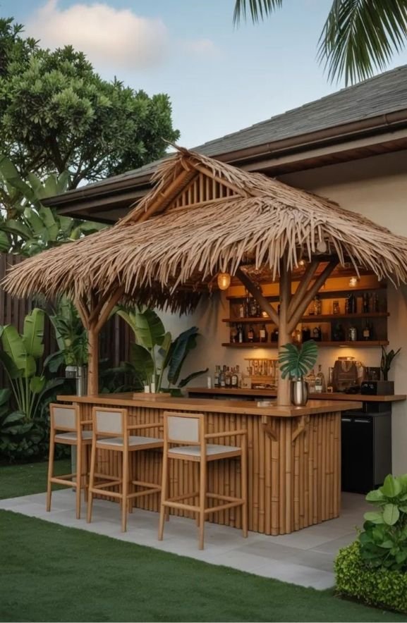 Beach-Inspired Tiki Gazebo Bar