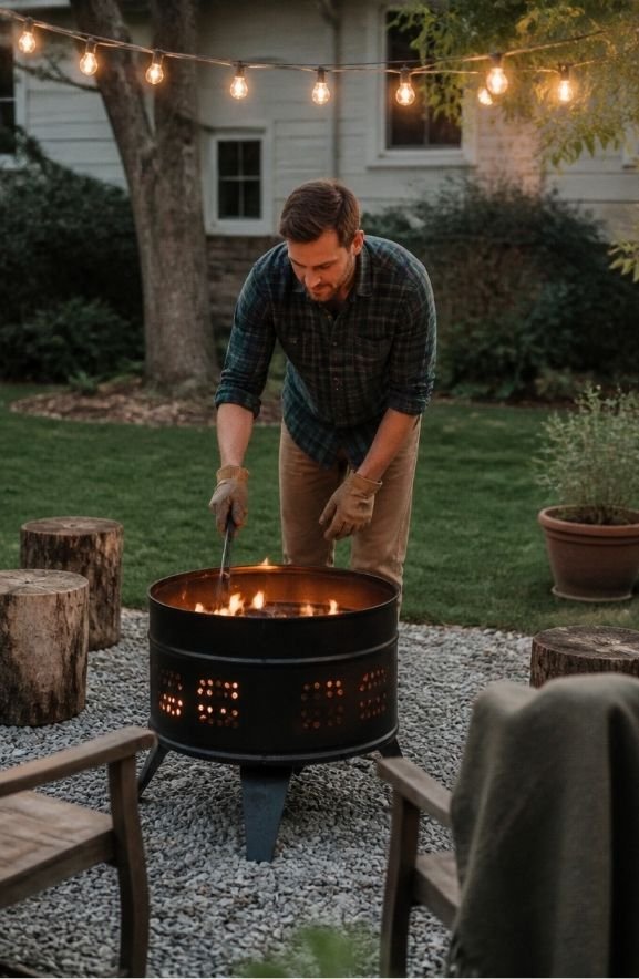DIY Fire Pit From Upcycled Barrels and Drums