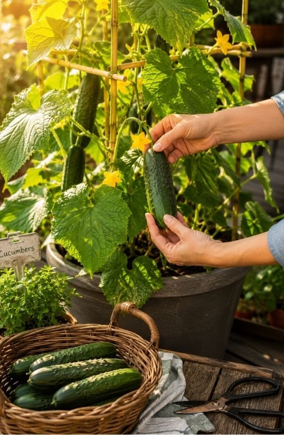 Pick Cucumbers at Peak Ripeness and Size