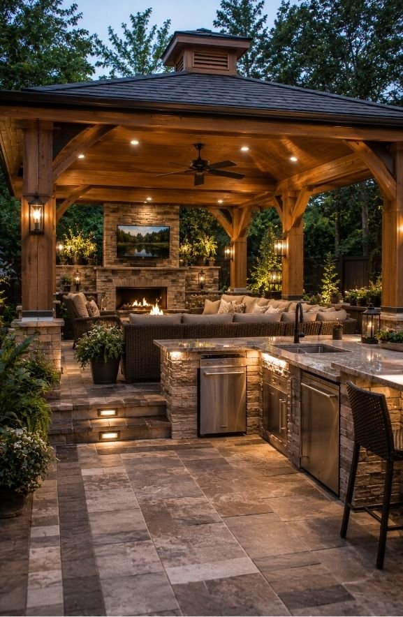 Premium Gazebo With Power and Water Access