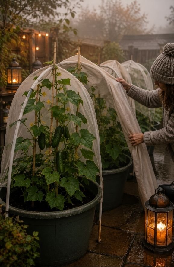 Protect Container Cucumbers From Early Frost