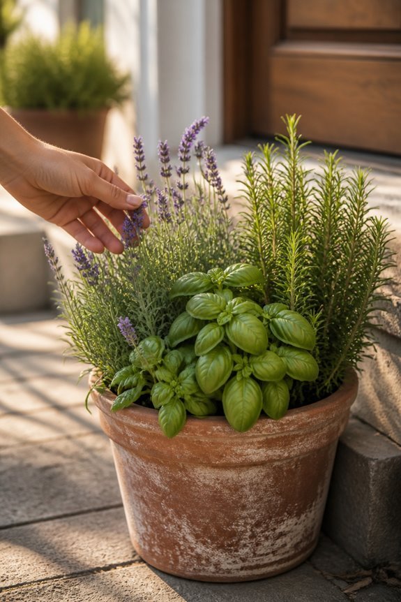 aromatic herbs and flowers