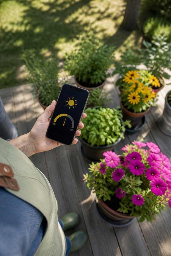 assess light before planting