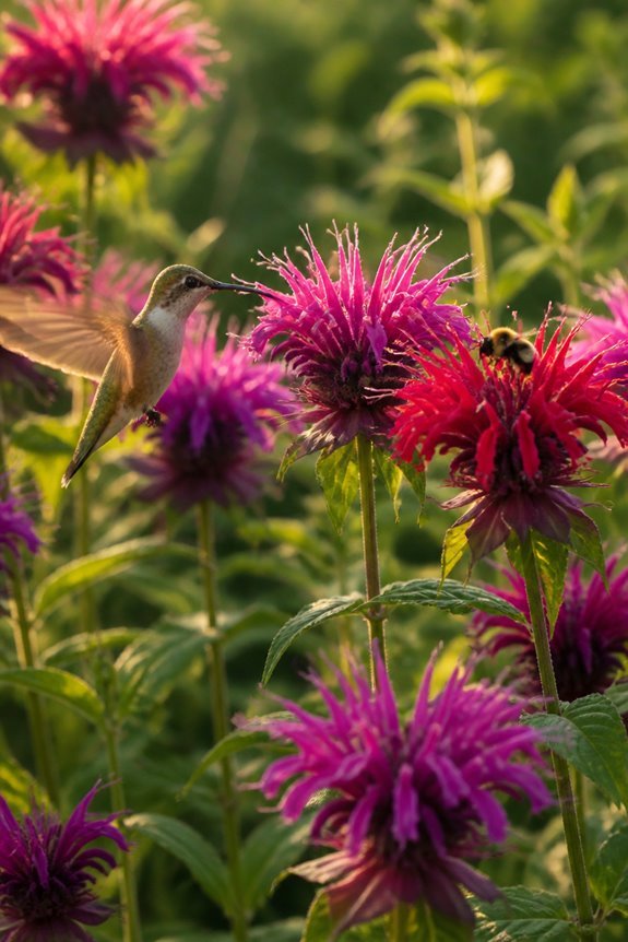 attracts bees and hummingbirds