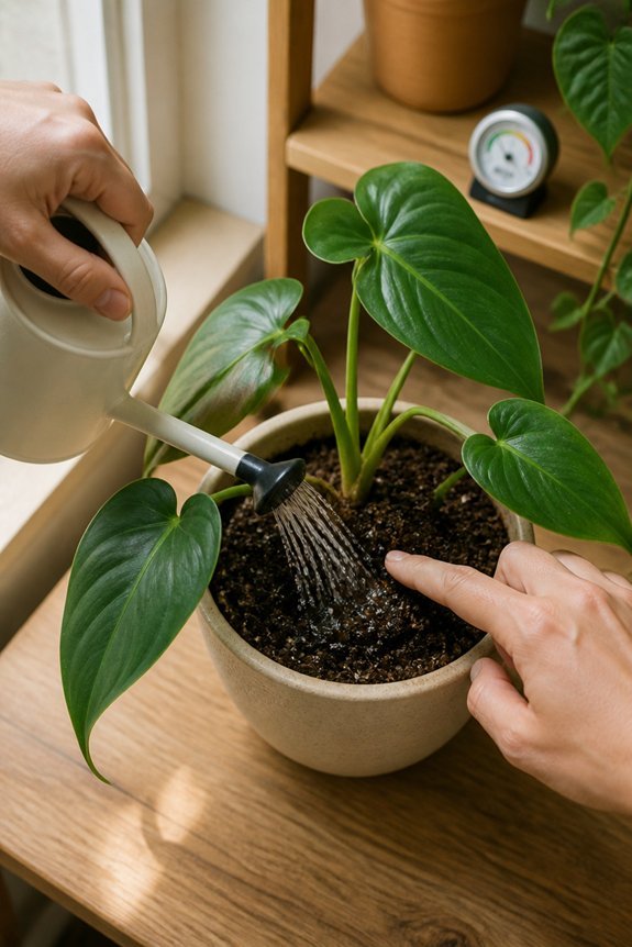 balanced watering for plants