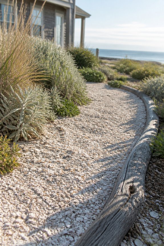 beachy pathways with shells