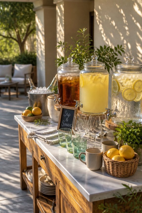 beverage station for entertaining