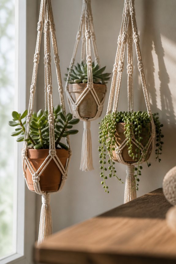 bohemian macram succulent hangers