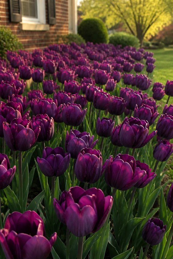bold monochromatic tulip displays
