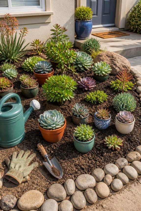 budget friendly succulent makeover