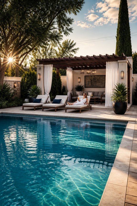 cabanas and lounging zones