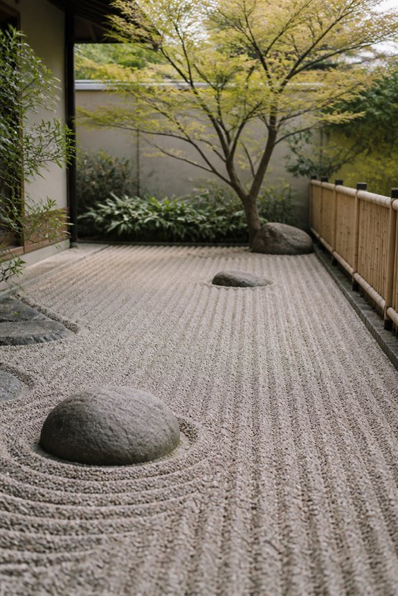calm minimalist japanese garden