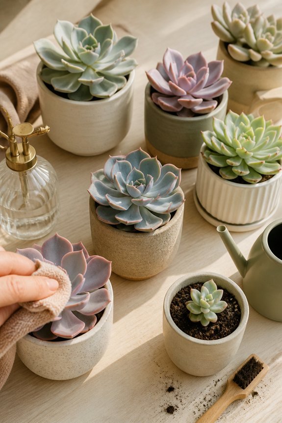 caring for succulent displays