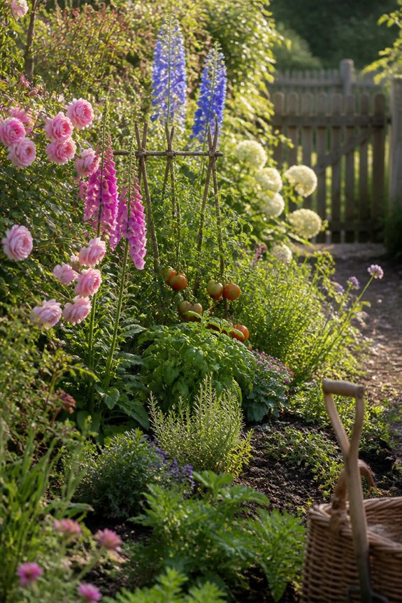 charming chaotic garden beds