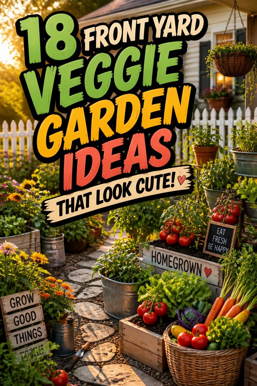 18 FRONT YARD VEGGIE GARDEN Ideas That Look Cute!