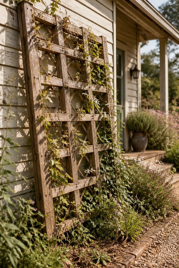 charming rustic wood trellises