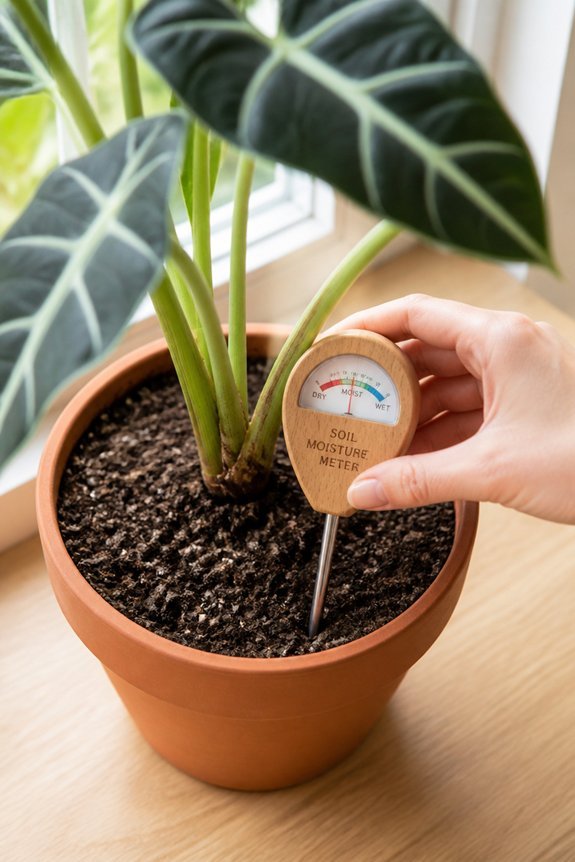 check soil moisture first