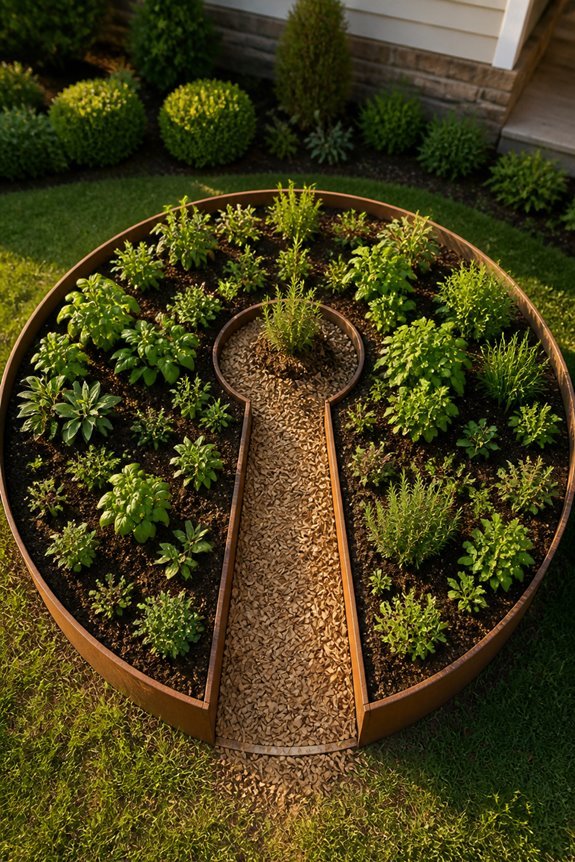 circular garden bed design