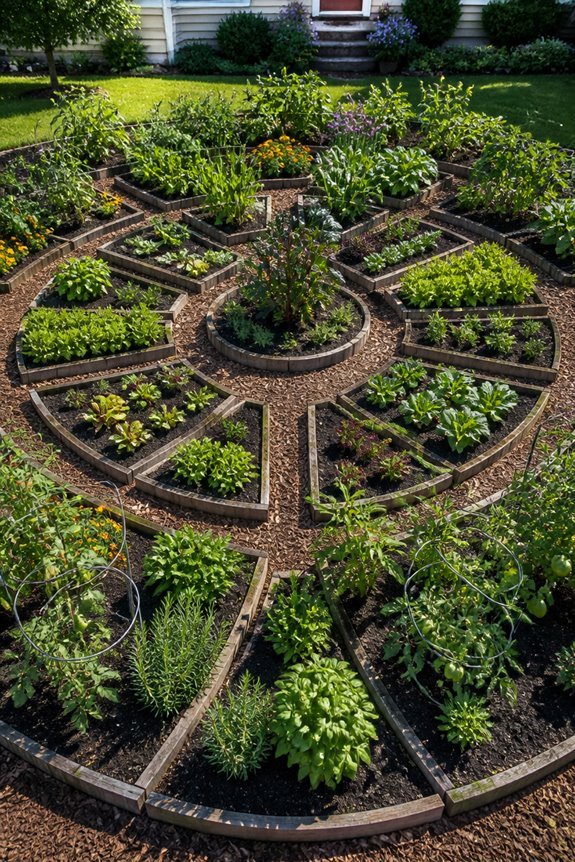circular vegetable garden design
