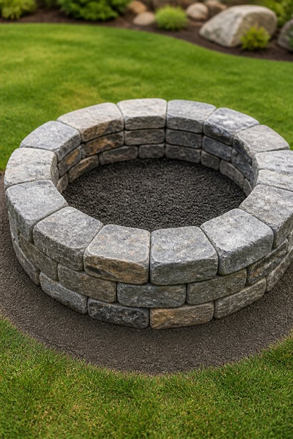 classic stone fire pit