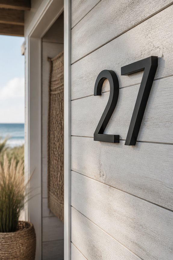 coastal inspired house signage