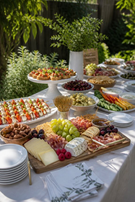 colorful platters guest delights