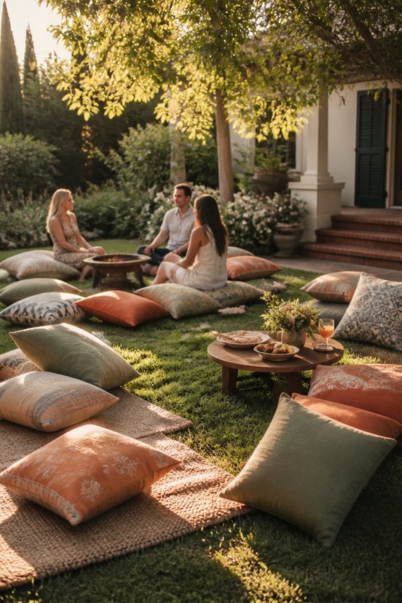 comfortable seating with cushions