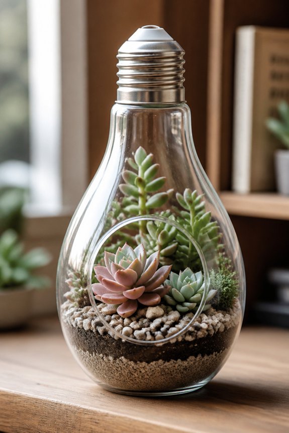 compact succulent glass gardens