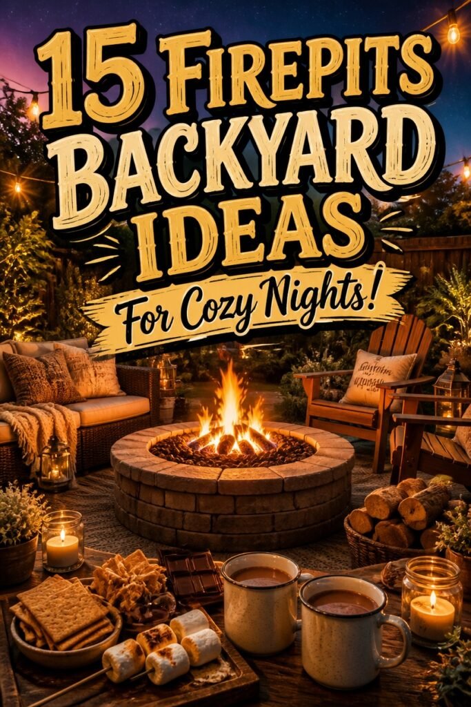 cozy backyard firepit ideas