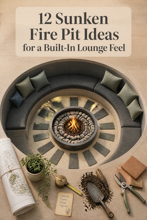 12 Sunken Fire Pit Ideas for a Built-In Lounge Feel