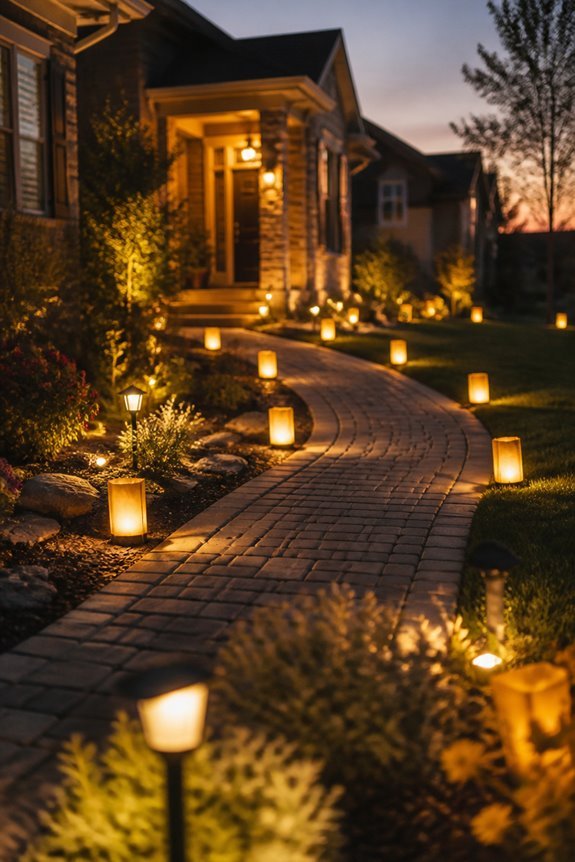 cozy illuminated outdoor ambiance