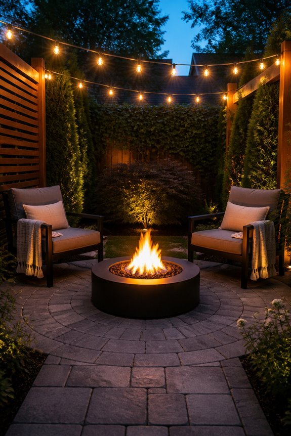 cozy private firepit retreat