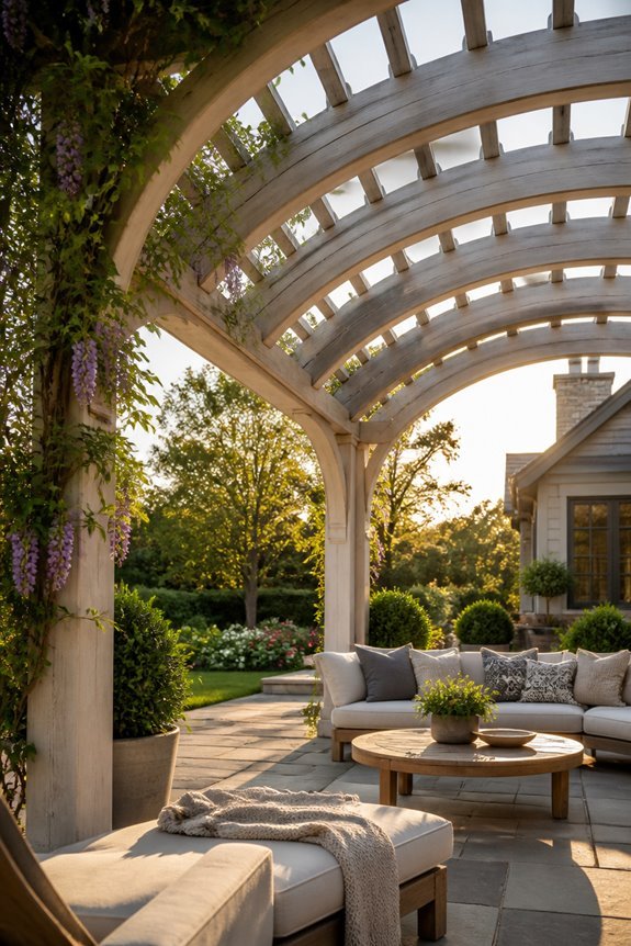 curved elegance enhances outdoors