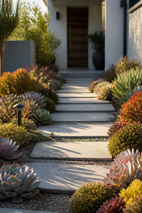 drought resistant succulent pathways