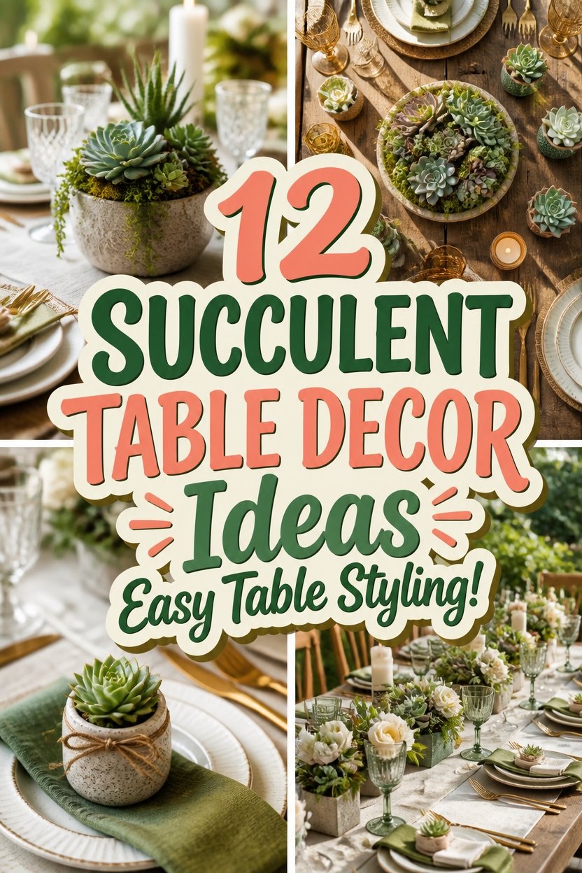 12 SUCCULENT TABLE DECOR Ideas Easy Table Styling!