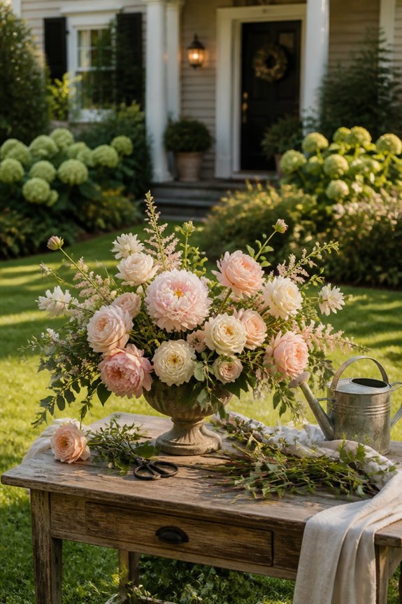 elegant floral driveway arrangements