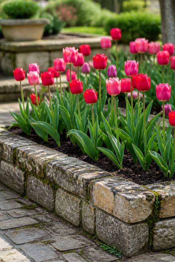 elevated tulips for enjoyment