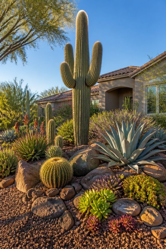 eye catching desert plants placement