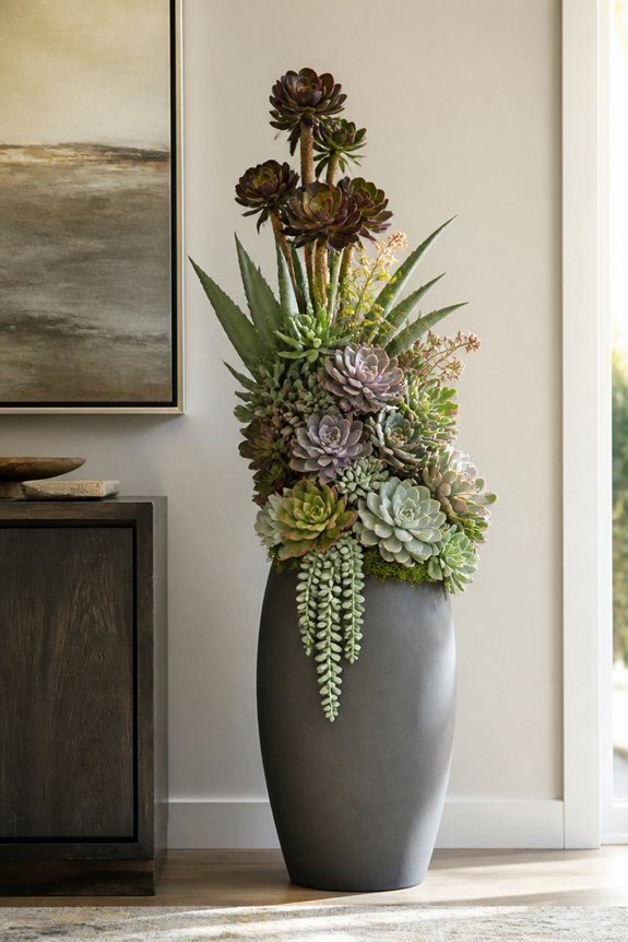 eye catching vertical plant arrangements