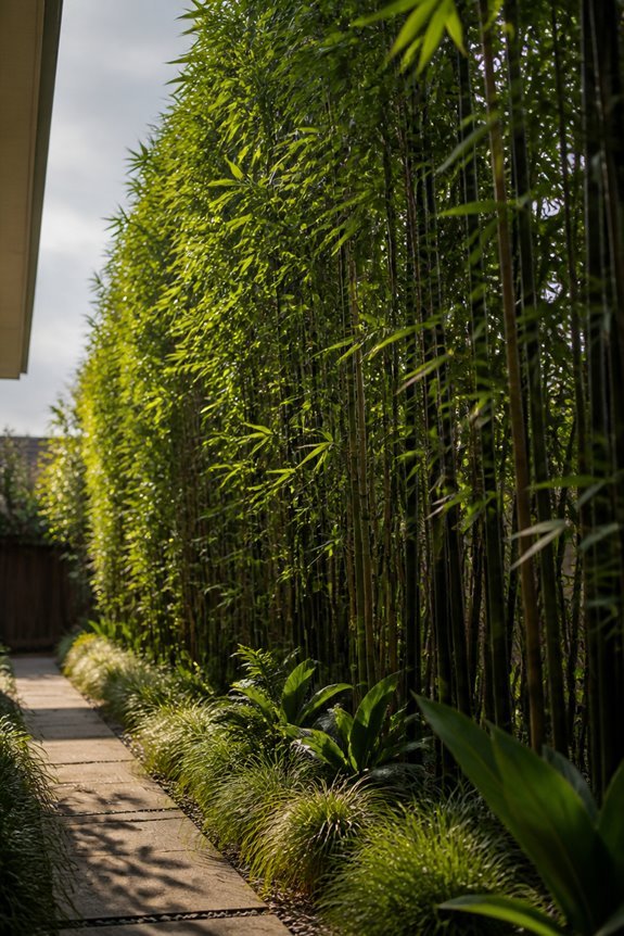fast growing bamboo privacy screen