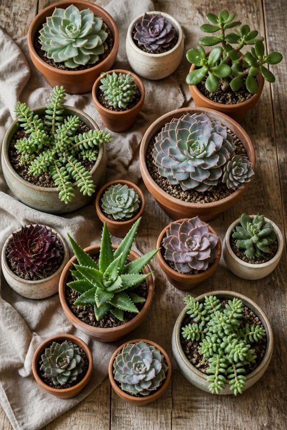 flexible succulent container arrangements